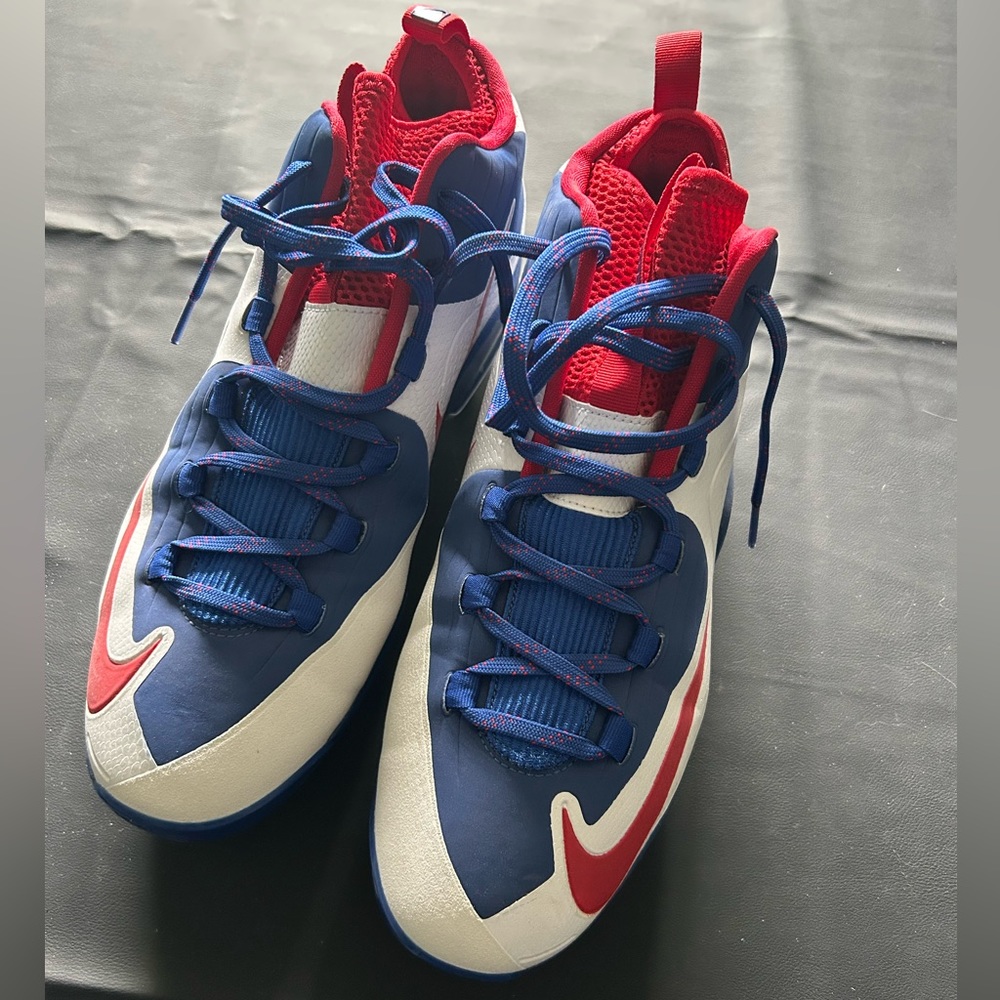 Red, White & Blue Nike baseball cleats